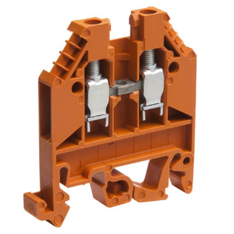 57.504.0055.9 Wieland selos WK 4mm Orange DIN Rail Terminal for TS35 &amp; TS32 Rail Single Feed Through WK4/U OR/V0