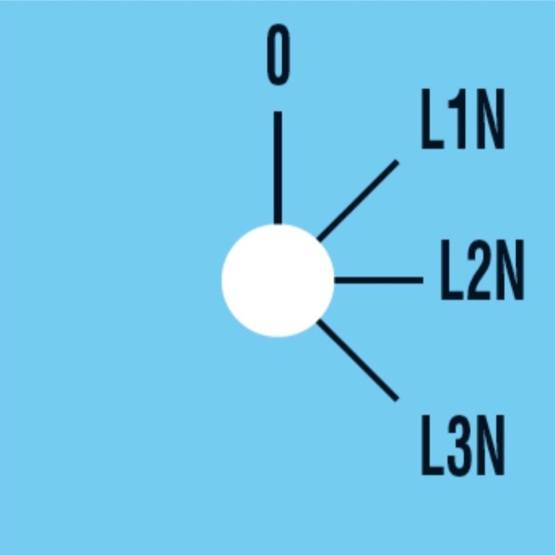 GX1668U Lovato GX 16A Voltmeter Switch Phase-Neutral L1-N/L2-N/L3-N 2 Wafers Scheme 68