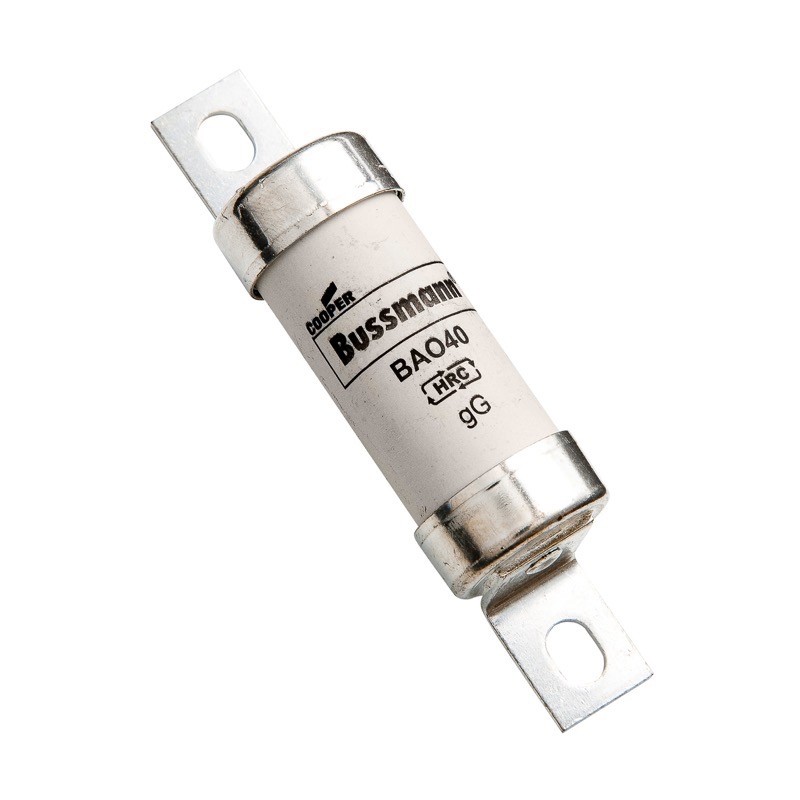 BAO63M100 Eaton Bussmann BAO 63A gM Fuse BS88 A3 Motor Rated to 100A Bolt Fixing 87mm Overall Length 73mm Fixing Centres 550VAC Rated