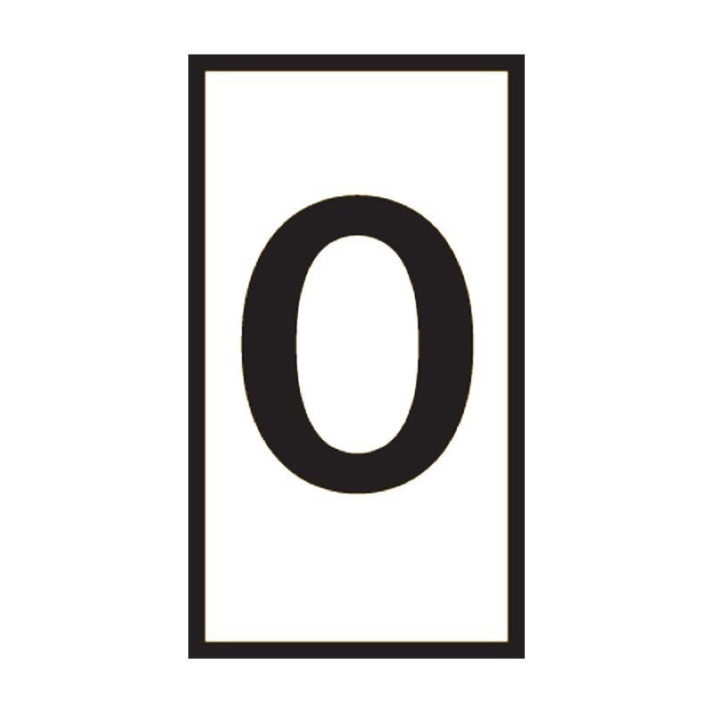 HODS85X5WE-100 O HellermannTyton HODS85 Marker Black on White &quot;O&quot; Pack of 100