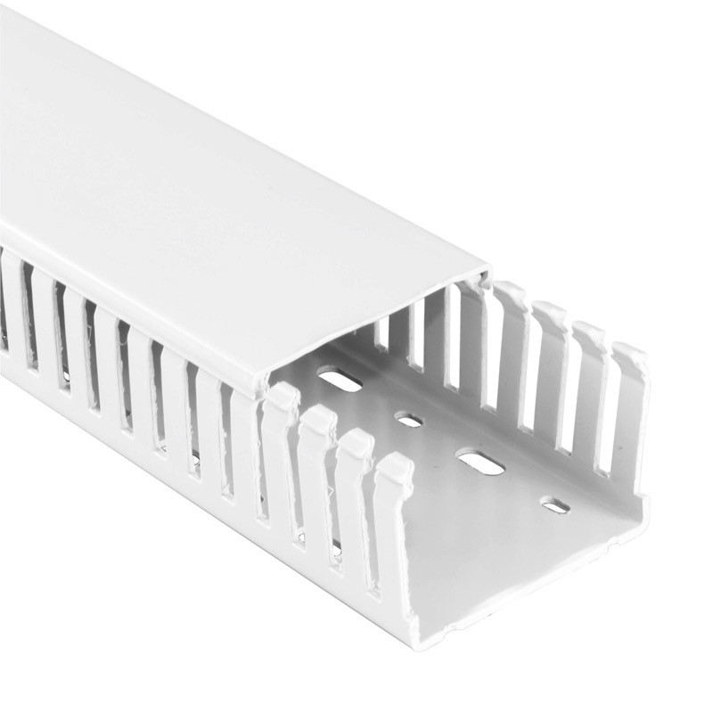 20470054H Betaduct Halogen Free Narrow Slot Trunking 50W x 75H Grey RAL7035 Box of 16 Metres (8 Lengths) 