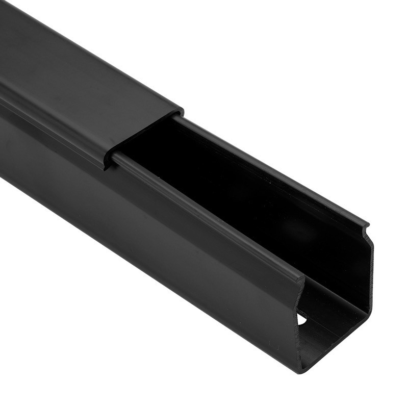 10290000Y Betaduct PVC Solid Wall Trunking 100W x 75H Black RAL9005 Box of 8 Metres (4 Lengths) 