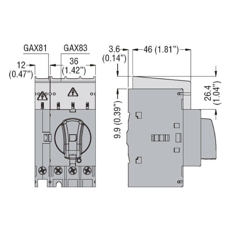 GAX83 Lovato GA 3 Pole GA016A-GA063SA Terminal Shroud 