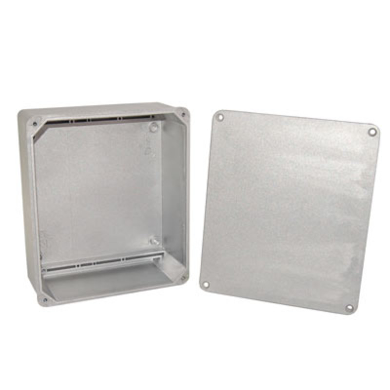 E295.255 RP Eleg Aluminium 295 x 255 x 130mmD Enclosure IP65 Sandblasted Finish External Fixing Brackets Included