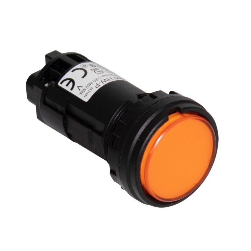 HW1P-1Q4A IDEC HW Amber Pilot Lamp with 24VAC/DC LED 