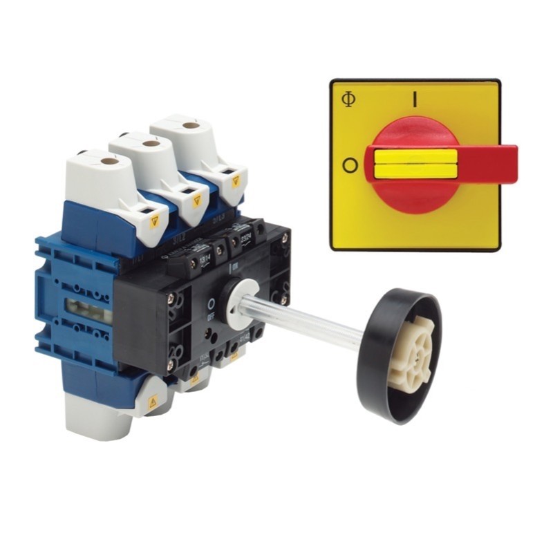 KG210-T203/GBA030-VE Kraus &amp; Naimer KG 200A 3 Pole Isolator for Base Mounting Switch Supplied with Metal Shaft &amp; Handle