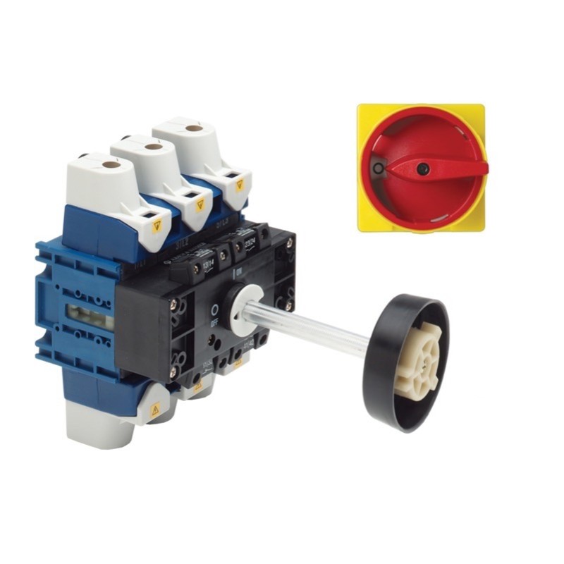 KG105-T204/GBA450-VE Kraus &amp; Naimer KG 125A 4 Pole Isolator for Base Mounting Switch Supplied with Metal Shaft &amp; Handle 