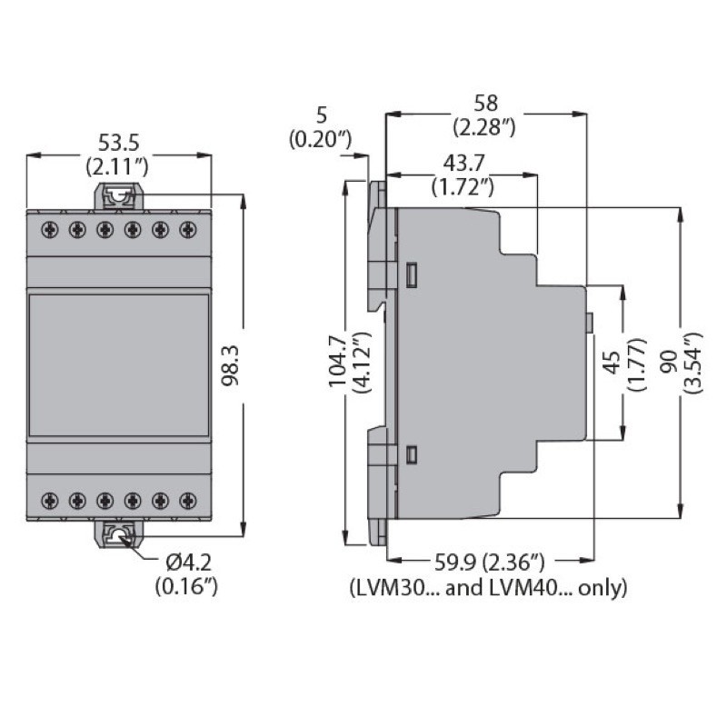 LVM30A240 Lovato LVM Level Monitoring Relay 24/240V AC Emptying or Filling Function Automatic Resetting