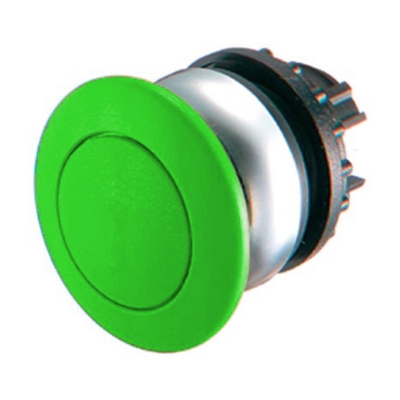 M22-DP-G Eaton RMQ-Titan Green 36.5mm Mushroom Head Pushbutton Actuator 22.5mm Spring Return