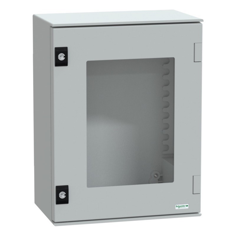 NSYPLM43TG Schneider Electric Thalassa PLM GRP 430H x 330W x 200mmD Wall Mounting Enclosure IP66 Glazed Door