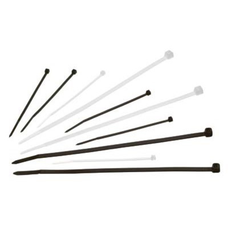 NT50S Natural Non-releasable Nylon Cable Ties 200 x 4.8mm (HFC200N)