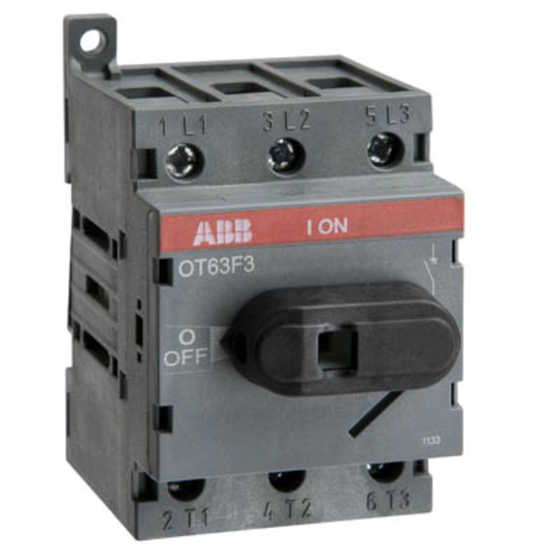 OT40F3 ABB OT 40A 3 Pole Isolator for Base Mounting