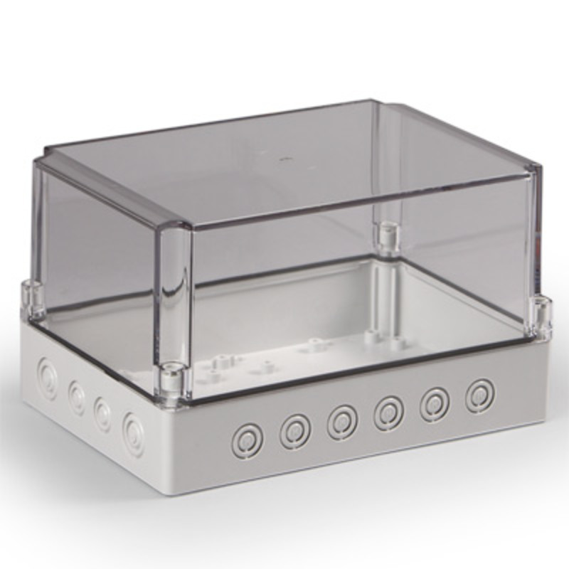 SPCM182515T Ensto Cubo S Polycarbonate 175 x 250 x 150mmD Enclosure IP66/67 Metric Knock-outs