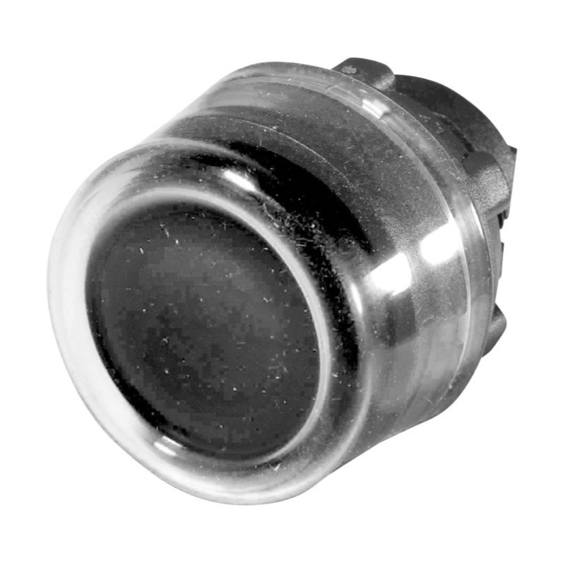 ZB5AP2 Schneider Harmony XB5 Black Extended Pushbutton Actuator with Clear Boot 22.5mm Spring Return Dark Grey Plastic