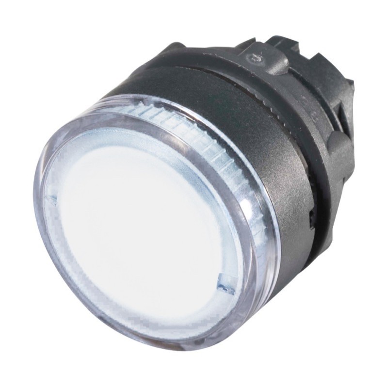 ZB5AW37 Schneider Harmony XB5 Clear Flush Illuminated Pushbutton Actuator for BA9s lamp 22.5mm Spring Return