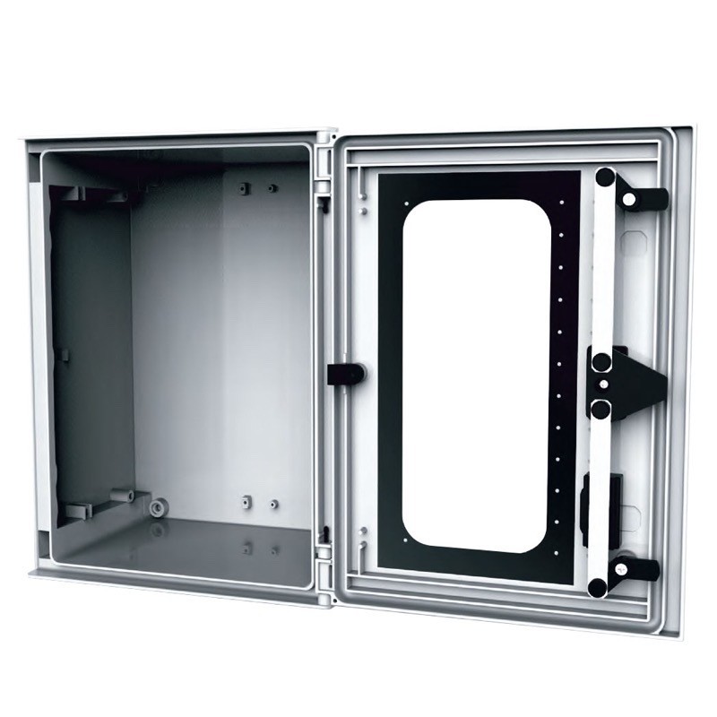 BRES-54P-3L-DC Uriarte Safybox BRES GRP 500H x 400W x 200mmD Wall Mounting Enclosure IP66 3 Point Lock Polycarbonate Window