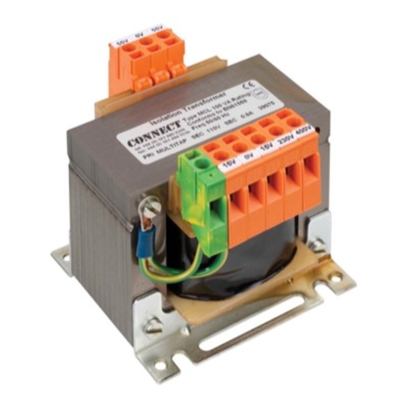 CONNECT750M-110 Connect MCL Class 1 Isolation Transformer 750VA 15-0-15-230-400V Input 110V Output with Earth Screen