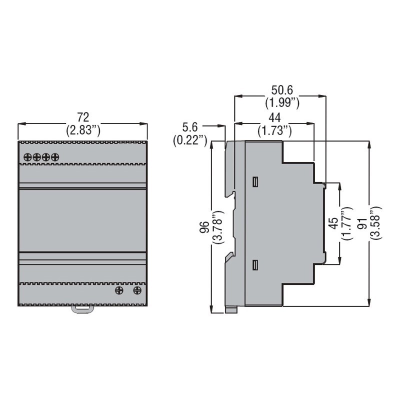 PSL1M05412 Lovato PSL1M Power Supply 4.5A 54W 100-240VAC Input Voltage 12VDC Output Voltage