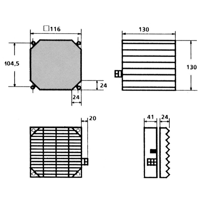 GRV1200220 STULZ Cosmotec GRV Filter Fan Unit 130 x 130mm 230VAC Air Flow 50m3/h IP44