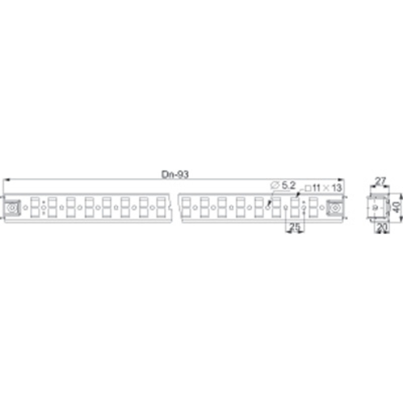 NSYSUCR40140 Schneider Spacial Pair of 1400mm Universal Mounting Rails 40mm Wide with 1 Row of Fixings