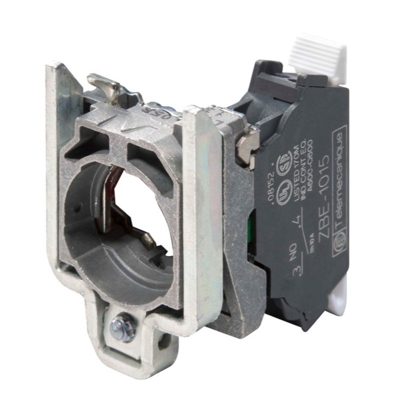 ZB4BZ1015 Schneider Harmony XB4 Fixing Collar with 1 N/O Contact Block Spring Clamp Terminals