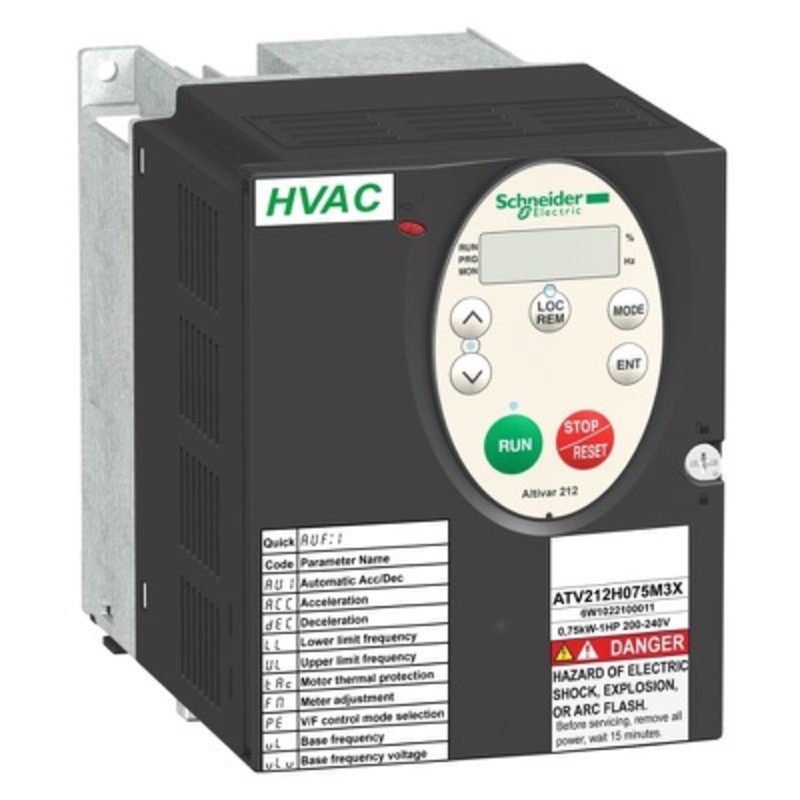 ATV212HU22N4 Schneider Altivar 212 Variable Speed Drive IP20 Three Phase Input 480V 2.2kW 