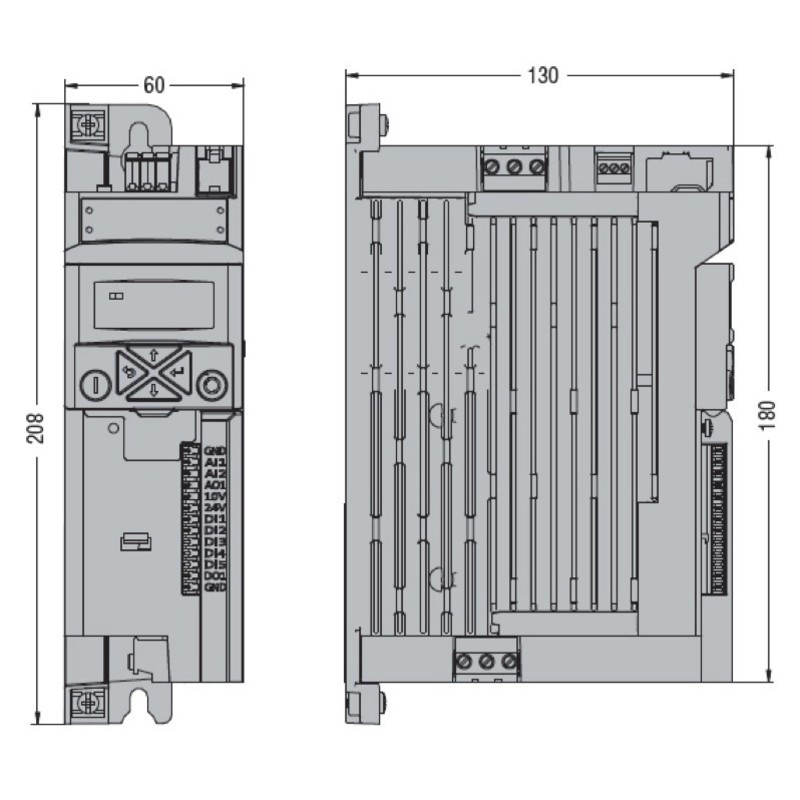 VLA107A240 Lovato VLA1 Single Phase Variable Frequency Drive 200-240V 4.2A 0.75kW