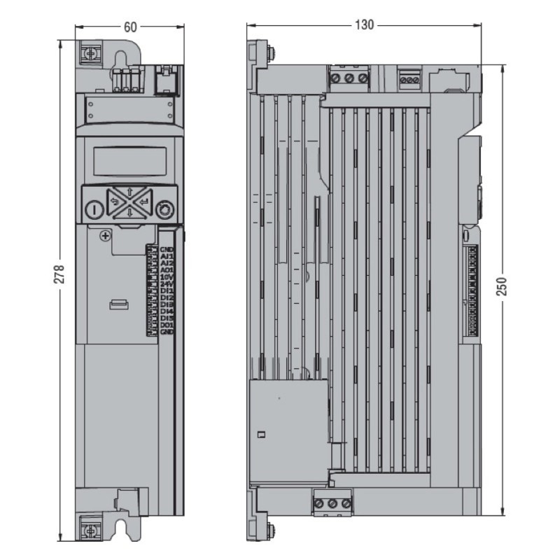 VLA115A240 Lovato Electric VLA1 Single Phase Variable Frequency Drive 200-240V 7A 1.5kW