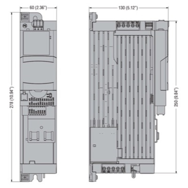 VLB30040A480 Lovato VLB3 Three Phase Variable Frequency Drive 400-480V 9.5A 4kW