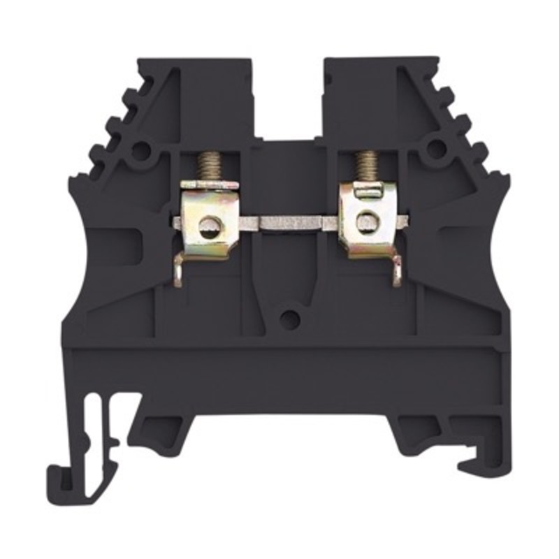 ER4BLACK IMO ER 4mm Black DIN Rail Terminal for TS35 Rail Single Feed Through