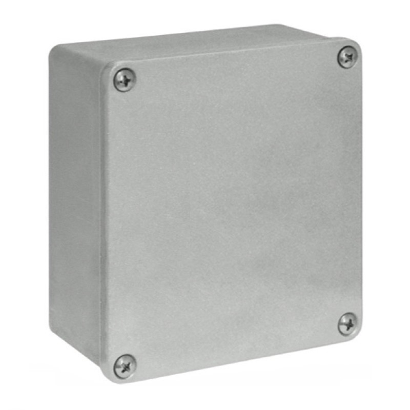 G130.68 RP Gain Aluminium 130 x 130 x 75mmD Enclosure IP65 Sandblasted Finish