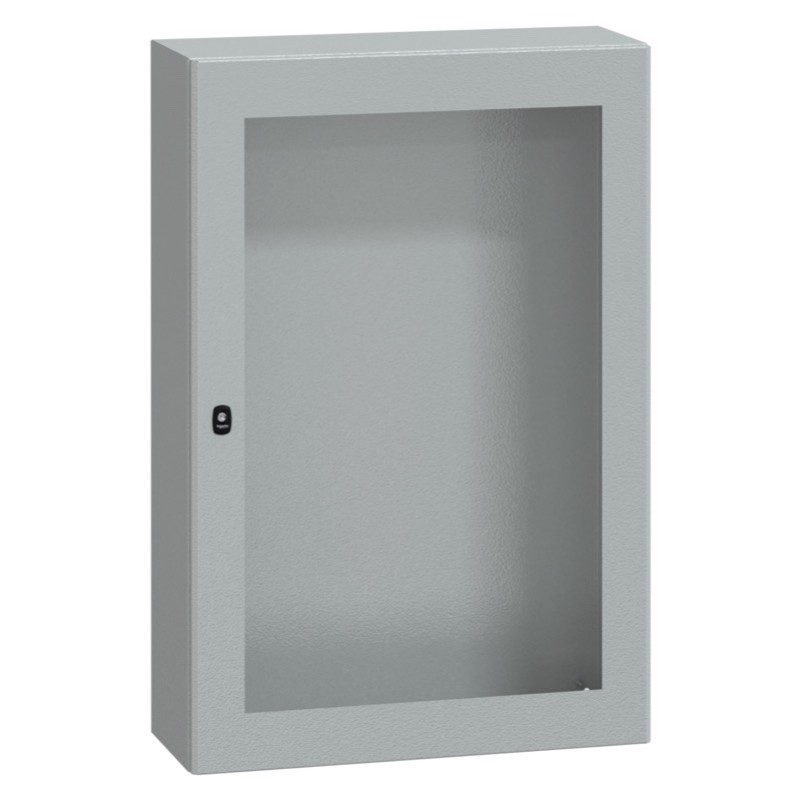 NSYS3D12830T Schneider Spacial S3D Mild Steel 1200H x 800W x 300mmD Wall Mounting Enclosure IP66 Glazed Door