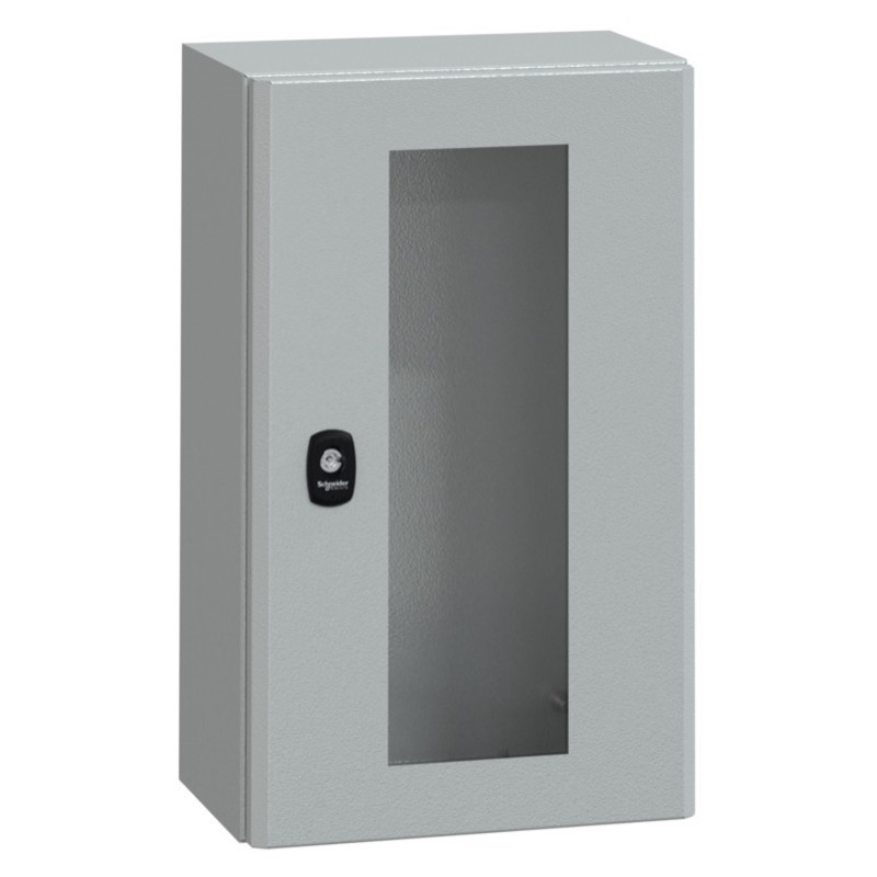 NSYS3D5320T Schneider Spacial S3D Mild Steel 500H x 300W x 200mmD Wall Mounting Enclosure IP66 Glazed Door