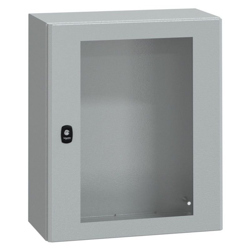 NSYS3D6525T Schneider Spacial S3D Mild Steel 600H x 500W x 250mmD Wall Mounting Enclosure IP66 Glazed Door