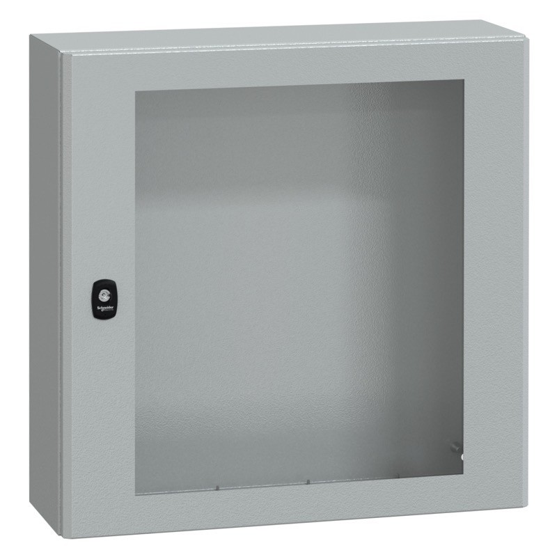 NSYS3D6620T Schneider Spacial S3D Mild Steel 600H x 600W x 200mmD Wall Mounting Enclosure IP66 Glazed Door