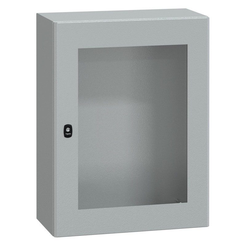 NSYS3D8630T Schneider Spacial S3D Mild Steel 800H x 600W x 300mmD Wall Mounting Enclosure IP66 Glazed Door