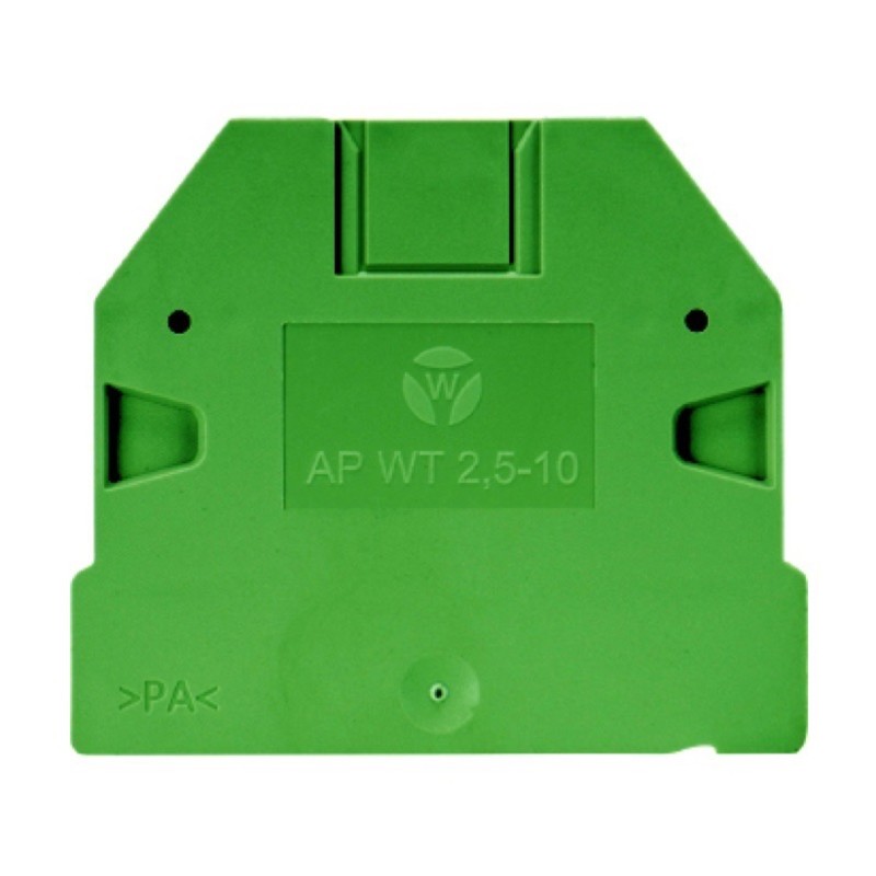 07.313.2555.7 Wieland selos WT AP Green End Plate for WT2.5 - WT10 Terminals