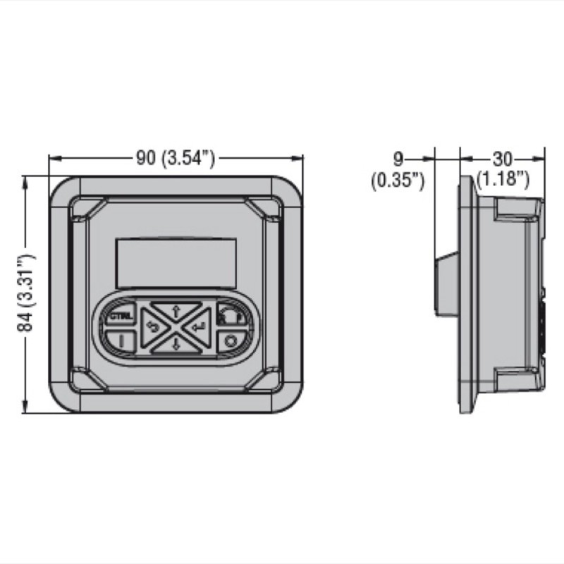 VLAXP01 Lovato VLA1 Door-mount Insulation Kit for VLAXC01 Keypad IP65 3m Connection Cable Included