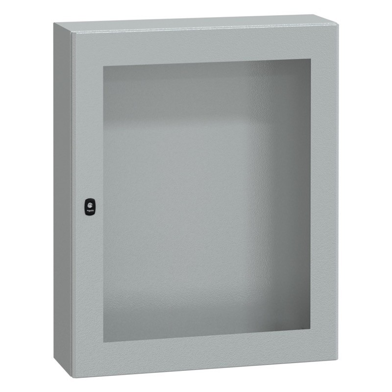 NSYS3D10840T Schneider Spacial S3D Mild Steel 1000H x 800W x 400mmD Wall Mounting Enclosure IP66 Glazed Door