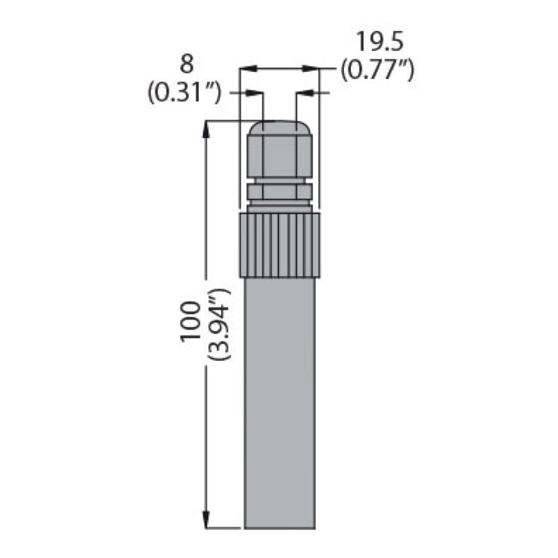 11SN1 Lovato Single Pole Electrode for use in Tanks and Deep Wells Probe Length 100mm