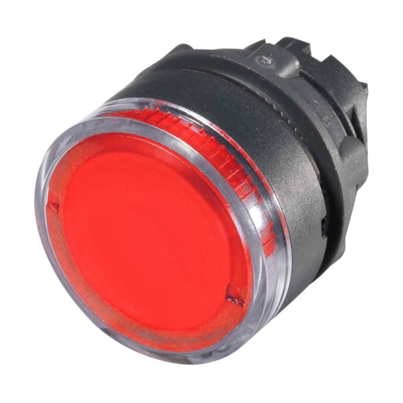 ZB5AW34 Schneider Harmony XB5 Red Flush Illuminated Pushbutton Actuator for BA9s lamp 22.5mm Spring Return