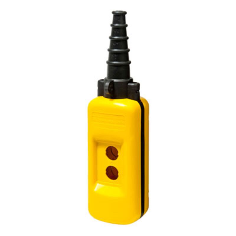 XACA02 Schneider Harmony XAC 2 Hole Empty Pendant Enclosure for 22.5mm Control Actuators IP65 Yellow