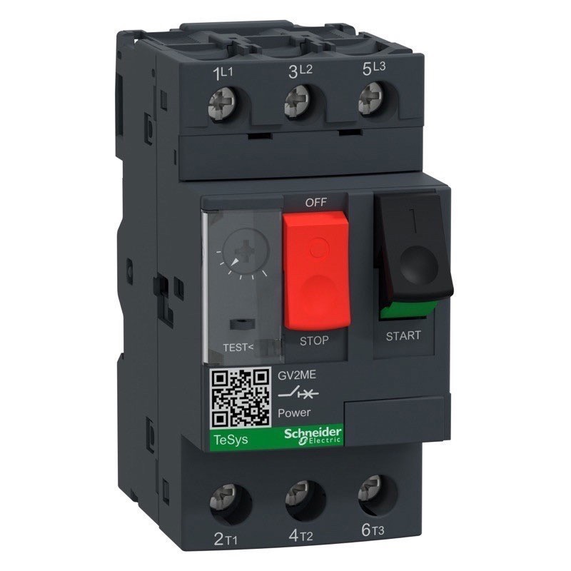 GV2ME16 Schneider TeSys GV2 9 - 14A Motor Circuit Breaker with Pushbutton Control Motor Rating 5.5kW