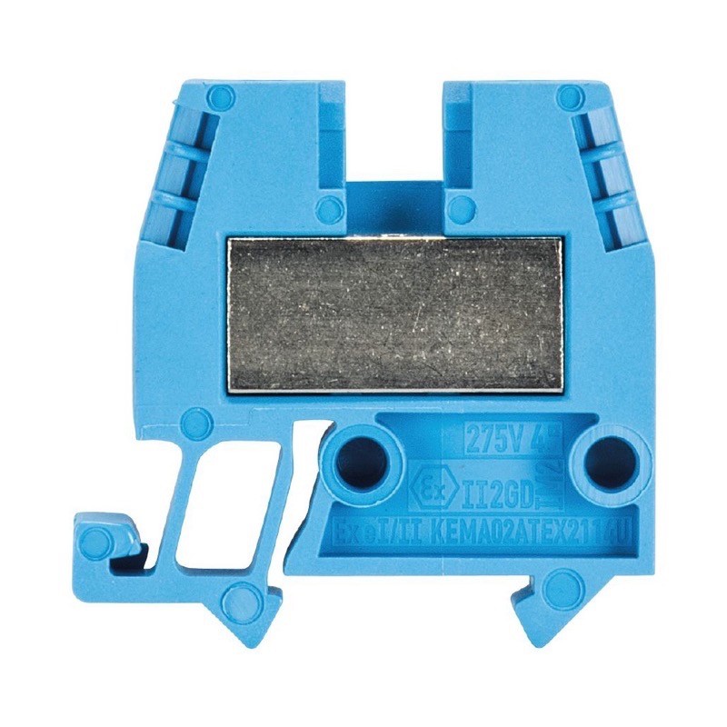 55.504.1053.6 Wieland selos WKM 4mm Blue DIN Rail Terminal for TS15 Rail Single Feed Through WKM 4 / 15 BLAU/V0