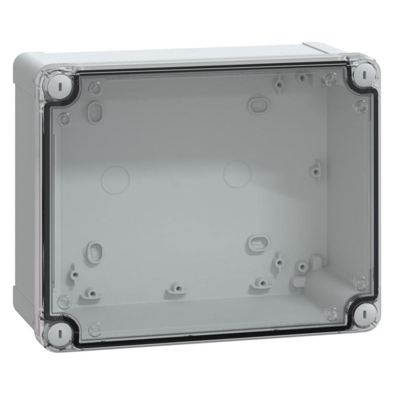 NSYTBP241910HT Schneider Thalassa TBP Polycarbonate 241 x 194 x 107mmD Enclosure Clear Lid IP66 RAL7035