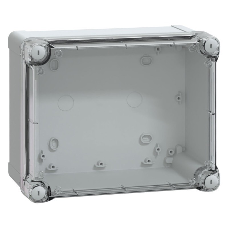 NSYTBP241912HT Schneider Thalassa TBP Polycarbonate 241 x 194 x 107mmD Enclosure Clear Lid IP66 RAL7035