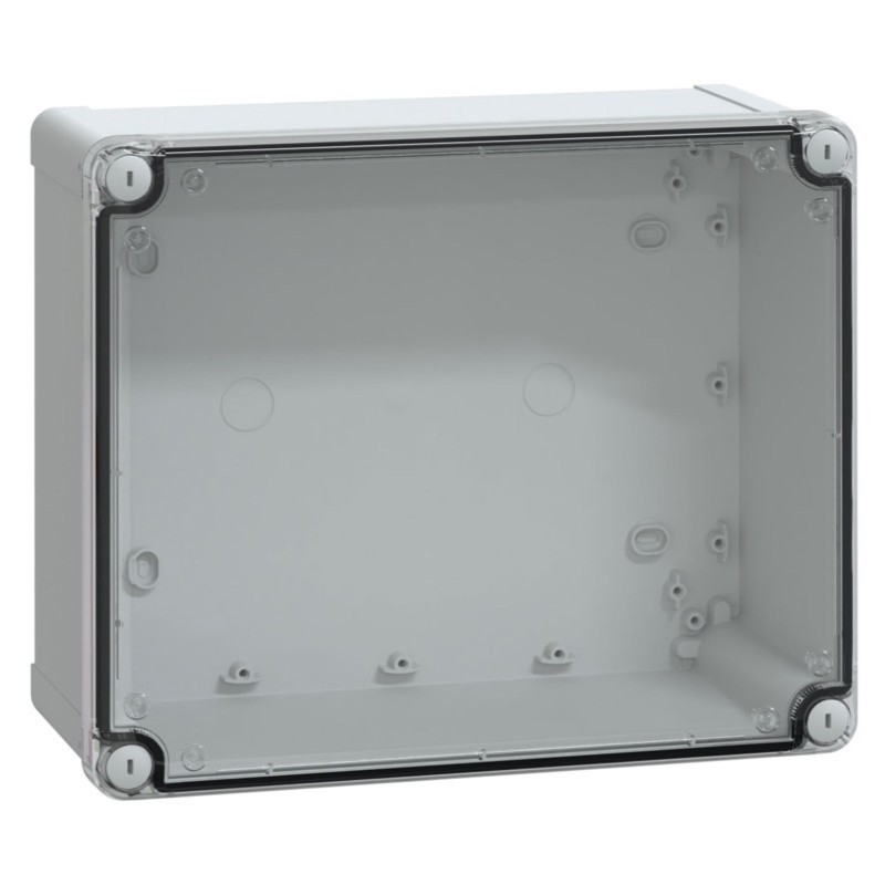 NSYTBP292412HT Schneider Thalassa TBP Polycarbonate 291 x 241 x 128mmD Enclosure Clear Lid IP66 RAL7035