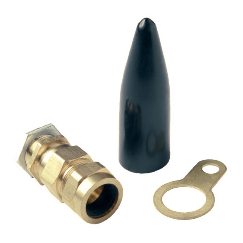 CW50S WISKA CW M50S Brass Gland for SWA Cable IP66 Includes Locknut, Shroud &amp; Earth Tag