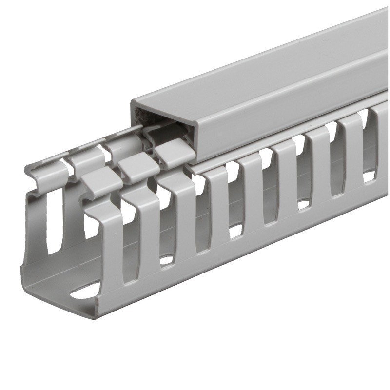 T1-ZH-25X25G IBOCO T1-ZH Zero Halogen Open Slot Panel Trunking 25W x 25H Grey RAL7035 Box of 24 Metres (12 Lengths) B12563