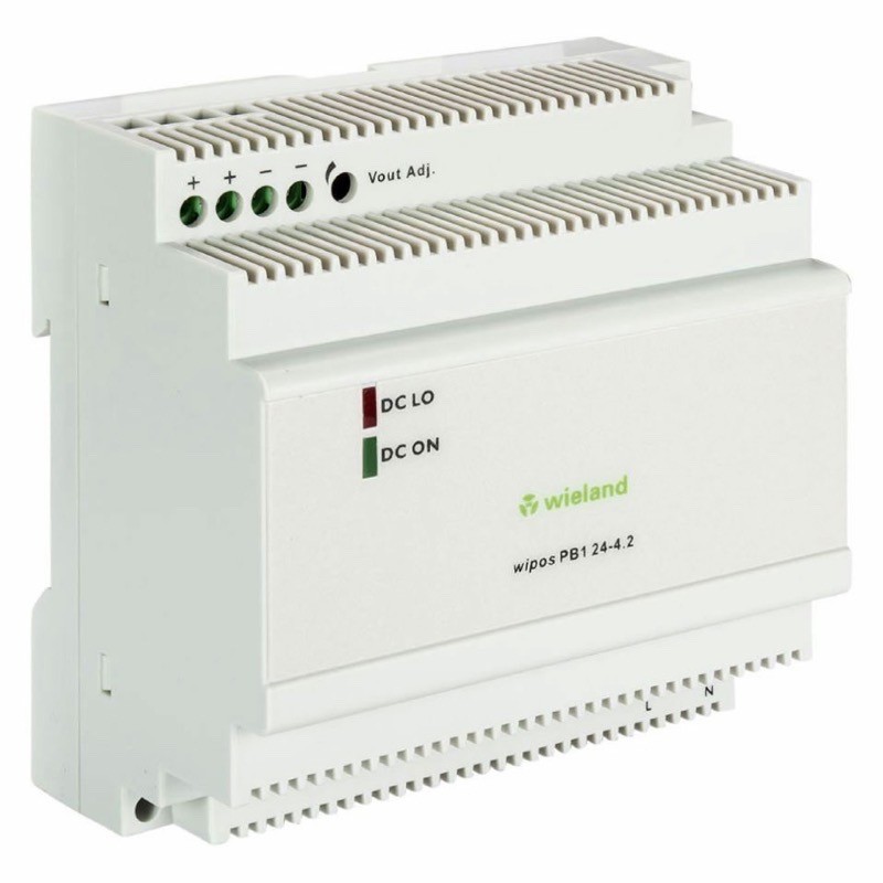 81.000.6340.0 Wieland wipos PB1 Power Supply 4.2A 100W 90-264VAC Input Voltage 24VDC Output Voltage